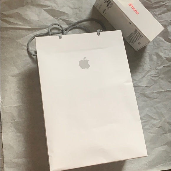 Authentic Apple Official Small Paper Bag White Gray - Picture 11 of 11